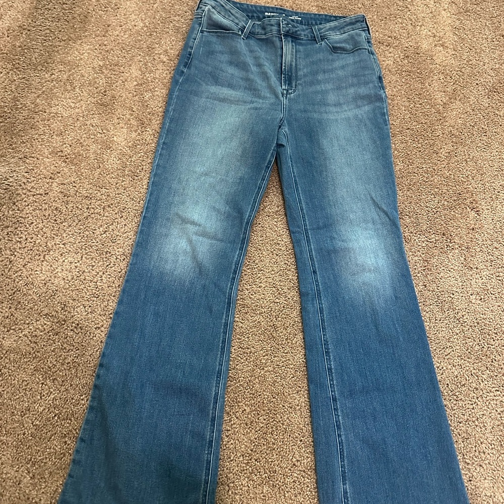 Old Navy Blue Flare Wide Leg Jeans